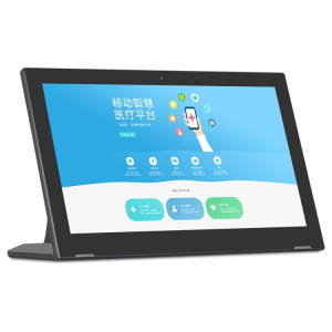 Tablette Tactile noir 14 pouces IPS écran Android 4.4 cadre photo numérique  avec support, Quad Core Cortex A9 1.6G, RAM: 1 Go, ROM: 8 Go, Support  Bluetooth, WiFi, carte SD, USB OTG