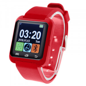 U80 Bluetooth Santé Smart Watch 1.5 pouces écran LCD pour téléphone portable Android, appel téléphonique de soutien / musique / podomètre / moniteur de sommeil / Anti-perdu (rouge) SH331R1675-20