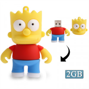 Le Simpsons Bart Shape Silicone USB2.0 disque Flash, Spécial pour tous les types de cadeaux de fête (2 Go) ST250A512-20
