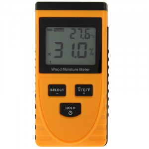 Humidimètre numérique à bois avec écran LCD (orange) SH905E1901-20