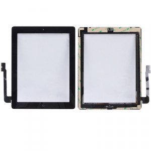(Bouton du contrôleur + bouton de la touche d'accueil Câble de membrane de carte PCB + adhésif d'installation de l'écran tactile) Panneau tactile pour nouvel iPad (iPad 3) (noir) SH721B1481-20