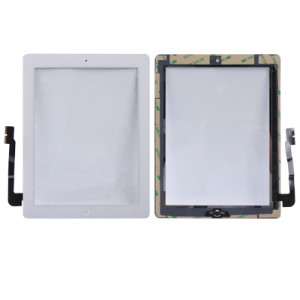 (Bouton du contrôleur + bouton de la touche d'accueil Câble de membrane de carte PCB + adhésif d'installation du panneau tactile) Panneau tactile pour nouvel iPad (iPad 3) (blanc) SH721W1570-20