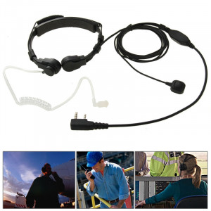 Oreillette Transceiver Écouteur Casque pour talkie-walkie, 3.5mm + 2.5mm Plug (Noir) SO695B1290-20