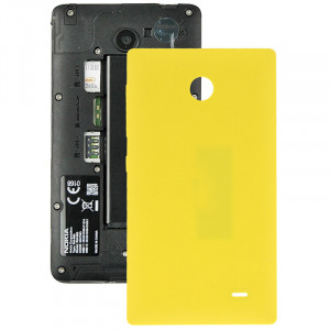 Pour Nokia X couvercle arrière de la batterie en plastique d'origine + bouton latéral (jaune) SP0151593-20