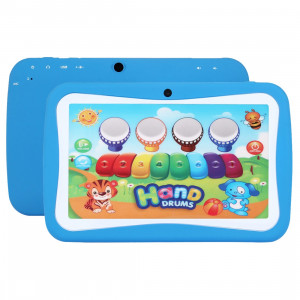 Tablet PC Éducation des enfants, 7,0 pouces, 512 Mo + 8 Go, Android 5.1 RK3126 Quad Core 1,3 GHz, WiFi, carte TF jusqu'à 32 Go, double caméra (bleu) ST68BE1796-20