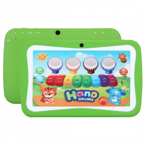 Tablet PC pour enfants, 7.0 pouces, 512 Mo + 8 Go, Android 5.1 RK3126 Quad Core 1.3GHz, WiFi, carte TF jusqu'à 32 Go, double caméra (vert) ST368G511-20