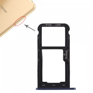 Bac Carte SIM + Bac Carte SIM / Carte Micro SD pour Huawei Enjoy 7 (Bleu) SH506L1834-20