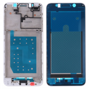Plaque de cadre de boîtier LCD pour boîtier avant pour Huawei Y5 Prime (2018) (Blanc) SH441W1420-20