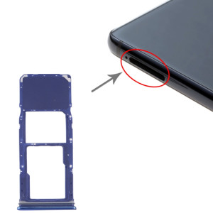 Pour Samsung Galaxy A9 (2018) Plateau de carte SIM SM-A920 + Plateau de carte Micro SD (Bleu) SH012L1953-20