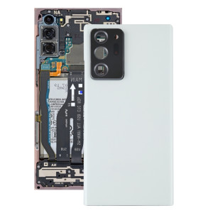Coque arrière de batterie pour Samsung Galaxy Note20 Ultra avec cache d'objectif d'appareil photo (blanc) SH78WL1712-20