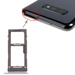 Pour Samsung Galaxy S10+ / S10 / S10e Plateau de carte SIM + Plateau de carte Micro SD (Blanc) SH334W1966-20