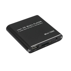 MINI 1080P Full HD Media USB HDD Boîte de lecteur de carte SD / MMC, (noir) SH602A400-20