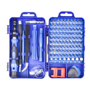 Jeu d'outils de maintenance de démontage d'ordinateur de téléphone portable de tournevis de précision 115 en 1 (bleu) SH801E462-20