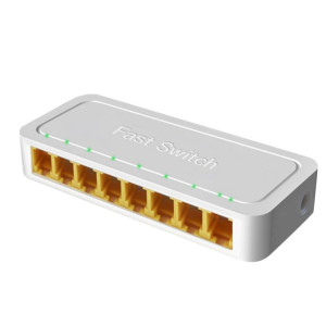 8 ports 100M RJ45 Mini Switch Home Plug-and-Play Bypass Splitter de réseau non géré pour la surveillance du réseau de chambre à coucher SH72901245-20
