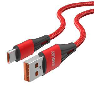 Enkay 66W USB vers USB-C / TYPE-C Protocole complet 6A Câble de données de charge rapide, longueur: 1M (rouge) SE501B219-20