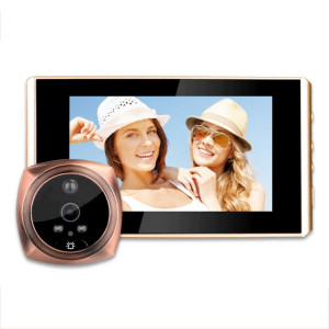 4.3 pouces écran couleur LCD sonnette numérique porte oeil sonnette visionneuse de caméra de porte de judas électronique (or) SH701A1160-20