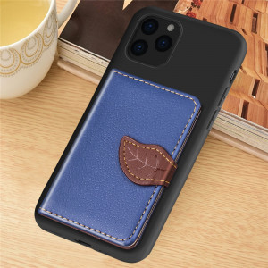 Pour iPhone 11 Pro Modèle de litchi sac de poche support de portefeuille + Etui téléphone TPU avec fente pour carte Fonction de support de portefeuille (bleu) SH901E7-20