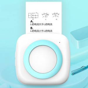 Imprimante portable HD Student Pocket Copier Mini Imprimante d'étiquettes photo, Style: Édition mise à niveau (bleu blanc) SH702B645-20