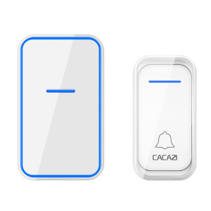 CACAZI Home Smart Digital Wireless Doorbell Sonnette électronique à distance pour personnes âgées, Style: Prise UE (Blanc) SC402A1120-20