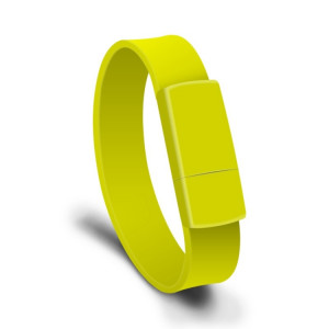 MicroDrive 8GB USB 2.0 Fashion Bracelet Wristband U Disk (Jaune) SM629Y217-20