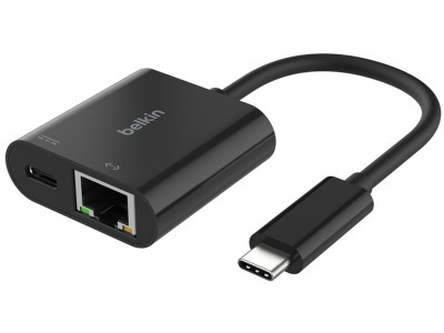 Adaptateur USB-C vers Ethernet + recharge (100 W) Belkin Connect ADPBLK0009-20