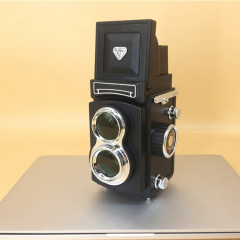 Accessoires de studio photo de modèle d'appareil photo reflex numérique portatif rétro factice non fonctionnel (noir)