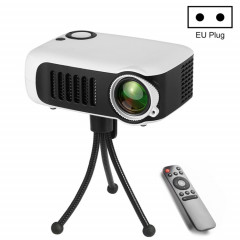 A2000 Portable Projecteur 800 Lumen LCD Home Theatre Video Projecteur, support 1080p, plug (blanc)