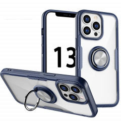 TPU TPU TPU + TPU + acrylique antichoc avec porte-bague pour iPhone 13 Pro (bleu marine)