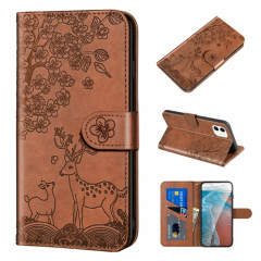Modèle de gaufrage SIKA Pattern Horizontal Flip PU Coque en cuir PU avec support et carte de portefeuille et portefeuille et cadre photo pour iPhone 13 PRO (Brown)