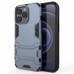 PC + TPU Cas de protection antichoc avec porte-invisible pour iPhone 13 Pro (bleu marine)