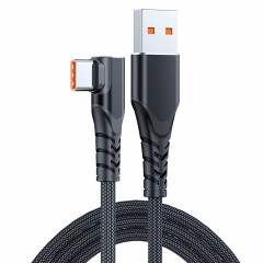 6A 66W USB à USB-C / Type-C Coucher de téléphone mobile Câble de données rapide, longueur: 0.5m (noir)