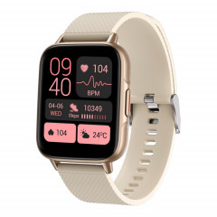 FW02 1,7 pouces écran carré bracelet en silicone montre de santé intelligente prend en charge la fréquence cardiaque, la surveillance de l'oxygène sanguin (or)