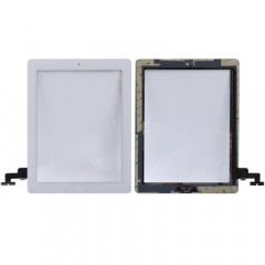 Panneau tactile (bouton du contrôleur + bouton de la touche d'accueil, câble flexible de membrane PCB + adhésif d'installation de l'écran tactile) pour iPad 2 / A1395 / A1396 / A1397 (blanc)