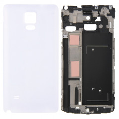 iPartsBuy Couvercle complet du boîtier (boîtier avant LCD cadre lunette + couvercle arrière de la batterie) pour Samsung Galaxy Note 4 / N910F (blanc)