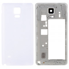 iPartsBuy Couvercle du boîtier complet (cadre du cadre Bazel arrière de la plaque d'appareil photo boîtier de la lentille + couvercle arrière de la batterie) pour Samsung Galaxy Note 4 / N910V (blanc)