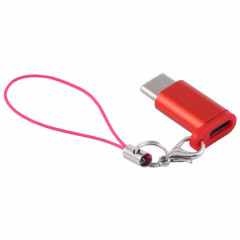 Mini adaptateur de convertisseur USB vers Type-C et USB-C portable avec OTG (rouge)