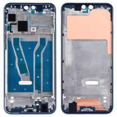 Plaque de cadre avant pour boîtier LCD avec touches latérales pour Huawei Y9 (2019) (bleu)