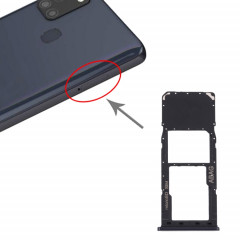 Pour Samsung Galaxy A21s Plateau de carte SIM + Plateau de carte Micro SD (Noir)