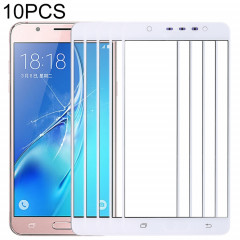 Pour Samsung Galaxy J7 Max 10pcs Lentille en verre extérieure de l'écran avant (Blanc)