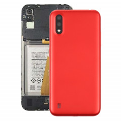 Coque arrière de batterie pour Samsung Galaxy A01 SM-015F avec objectif d'appareil photo (rouge)