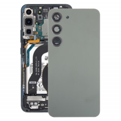 Pour Samsung Galaxy S23 SM-S911B Couvercle arrière de batterie en verre OEM avec couvercle d'objectif d'appareil photo (vert)