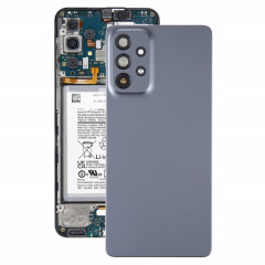 Pour Samsung Galaxy A73 5G SM-A736B Coque arrière de batterie d'origine avec cache d'objectif d'appareil photo (noir)
