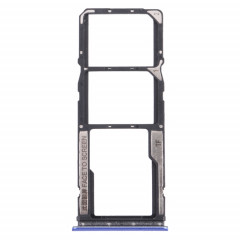 Plateau de carte SIM + plateau de carte SIM + plateau de carte micro SD pour Xiaomi Poco M3 M2010J19CG M2010J19CI (Bleu)