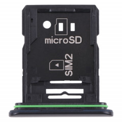 Plateau de carte SIM original + plateau de carte SIM / plateau de carte micro SD pour Sony Xperia 10 III (Noir)