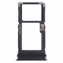 Pour Motorola One 5G Ace plateau de carte SIM + plateau de carte Micro SD (noir)
