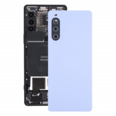 Pour Sony Xperia 10 V Couvercle arrière de la batterie d'origine avec couvercle d'objectif d'appareil photo (violet)