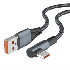 Enkay 66W USB vers USB-C / TYPE-C ELBOW 6A Protocole complet Câble de données de charge rapide, longueur: 2m (noir)