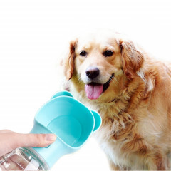 Distributeur d'eau portable extérieur pour chat et chien Fontaine à boire portable, style: petit ours (bleu)
