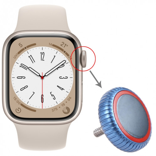 Remplacement de l'écrou de la couronne de montre pour Apple Watch Series 8 (LTE) (bleu) SH528L13-05