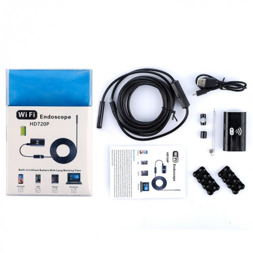 Endoscope de téléphone portable F99 HD, endoscope de tuyau étanche de 8 mm, version Wifi, cordon flexible, longueur: 1,5 m (noir) SH111B188-09